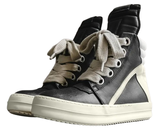 BLACK HIGH TOP SNEAKERS