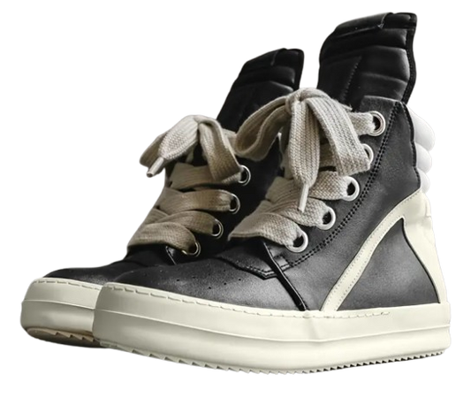 BLACK HIGH TOP SNEAKERS